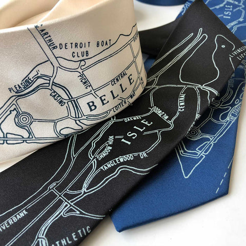 Belle Isle Map Ties, Cyberoptix