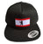 Berlin City Flag Snapback Cap, black. Well Done Goods