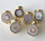 Quartz Stalactite Adjustable Stone Rings, Hammered Silver or Gold
