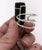 Large Black Tourmaline Raw Stone Adjustable Ring, wire cage band