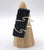 Large Black Tourmaline Raw Stone Adjustable Ring, wire cage band
