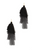 Black Variegated Tassel Earrings, Long Waterfall Drop. Well Done Goods