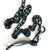 Black Aluminum Chunky Chain Mask Holder, lightweight mask leash