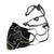 Black Aluminum Chunky Chain Mask Holder, lightweight mask leash