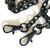 Black Aluminum Chunky Chain Mask Holder, lightweight mask leash