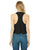 Detroit Famous Cropped Tank Top, Women's Raw Edge Racerback Tank
