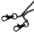 Black Chain Mask Holder Necklace, small link mask leash