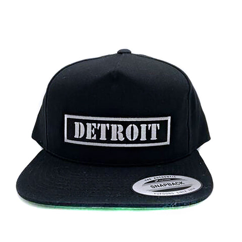 Detroit Patch Snapback Hat. Snapback Cap, Stencil Biker Style Patch