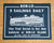 Boblo Island White on Navy Silkscreened Poster, Vintage Ad 19"x 25", Well Done Goods