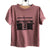 Boombox Silkscreen Print Toddler T-Shirt, Mauve Triblend. Well Done Goods