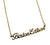Boston Edison Gold Script Necklace, Detroit Neighborhood Pendant, Well Done Goods