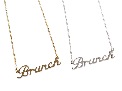 Brunch Script Necklaces, Well Done Gods