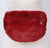 burgundy fuzzy fanny pack