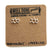 Tiny Matte Caffeine Molecule Earrings, Brushed Silver