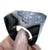 Agate Druzy Crystal Statement Rings, Dark/Black Band