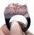 Agate Druzy Crystal Statement Rings, Dark/Black Band