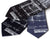 Navy blue Detroit Blueprint Necktie, Cass Tech Silkscreen Tie, by Cyberoptix Tie Lab