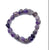Chunky Amethyst Tumbled Stone Bead Mala Stretch Bracelet