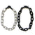 Giant Acrylic Chunky Link Mask Chain, Smoke clear & Black