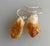 Citrine Point Raw Stone Earrings, sterling silver wires