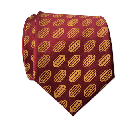 Coney Dog Tie, Hot Dog Party Printed Necktie