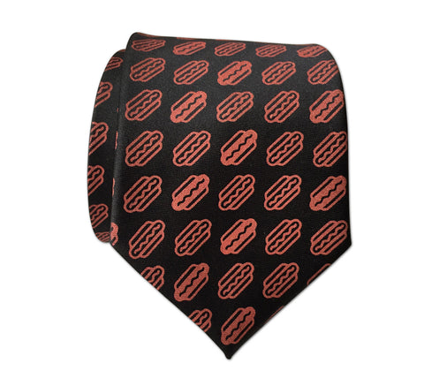Coney Dog Tie, Hot Dog Party Printed Necktie
