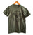 Corndog Print T-Shirt, black on olive. Well Done Goods by Cyberoptix