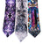 Rainbow Flame Aura Crystal Necktie, Titanium Coated Quartz Tie