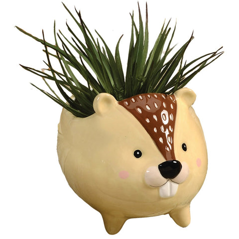 Cute Beaver Ceramic Planter
