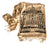 Tan Detroit Opera House Silkscreen Scarf, Cyberoptix