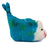 Spotted Tiger Wool Booties, Dark Turquoise Slippers, by Well Done Goods