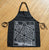 Detroit Map, 1831 City Plan White on Black Chef Apron, Vintage Detroit Print, Well Done Goods