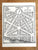 Screen printed Detroit Historic Map Print Poster, 1831, Cyberoptix