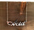 Acid Techno script nameplate necklace, silver. By well done goods