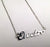Detroit Music Script Necklace, Electro. Silver nameplate