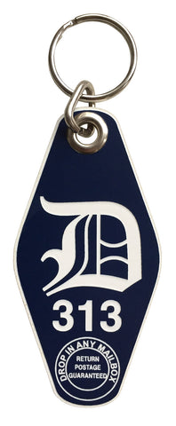 Old English D, Room 313 Motel Style Keychain, Well Done Goods