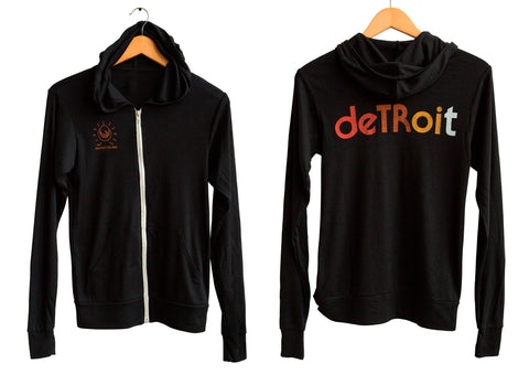 Detroit Rhythm Composer Lightweight Triblend Jersey Zip Hoodie, Well Done Goods