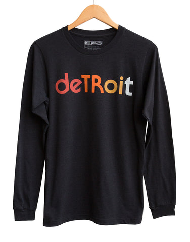 Detroit Rhythm Composer Long Sleeve Shirt, Black Heather. Well Done Goods