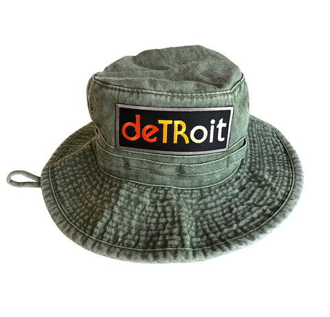 Detroit Rhythm Composer Olive Green Bucket Hat, Well Done Goods