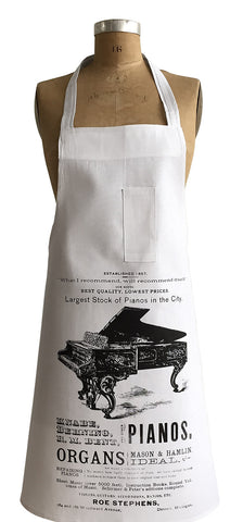 Piano Print Advertisement Chef Apron