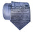 Detroit Blueprint Necktie, MCS Train Station, steel blue. Cyberoptix Tie Lab
