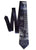 Navy Blue Detroit Blueprint Necktie, MCS Train Station. Cyberoptix Tie Lab