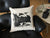 Detroit Typography Throw Pillow, silkscreened cotton. Well Done Goods by Cyberoptix