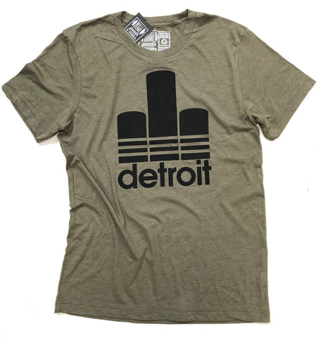 Detroit Renaissance Trefoil T-shirt, Olive Triblend