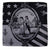 1940s Detroit City Flag Pocket Square, Black on Dark Silver, Well Done Goods