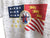 Detroit City Flag V-Neck T-Shirt, White Marble (detail)
