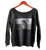 Detroit Flag Women's Wide Neck Sweatshirt, Black. Well Done Goods