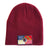 Burgundy Red Detroit City Flag Skullcap, Brimless Beanie