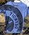 Manhole Cover T-Shirt. Detroit Tire Print, Blue Triblend. Well Done Goods