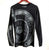 Manhole Cover Print Longsleeve Black T-Shirt, Spirit of Detroit